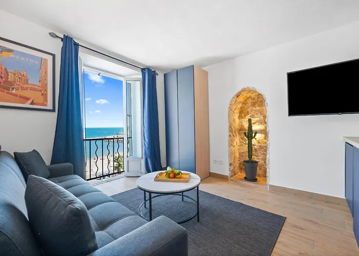 Les Sablettes - Cosy Vue Mer, Vieux Апартаменты Ментона