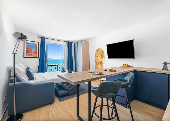 Les Sablettes - Cosy Vue Mer, Vieux Menton